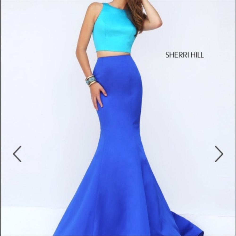 Sherri Hill two piece blue dress - 50120